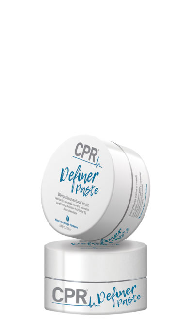 CPR brand, soft, pliable styling paste that is long lasting and non-tacky.